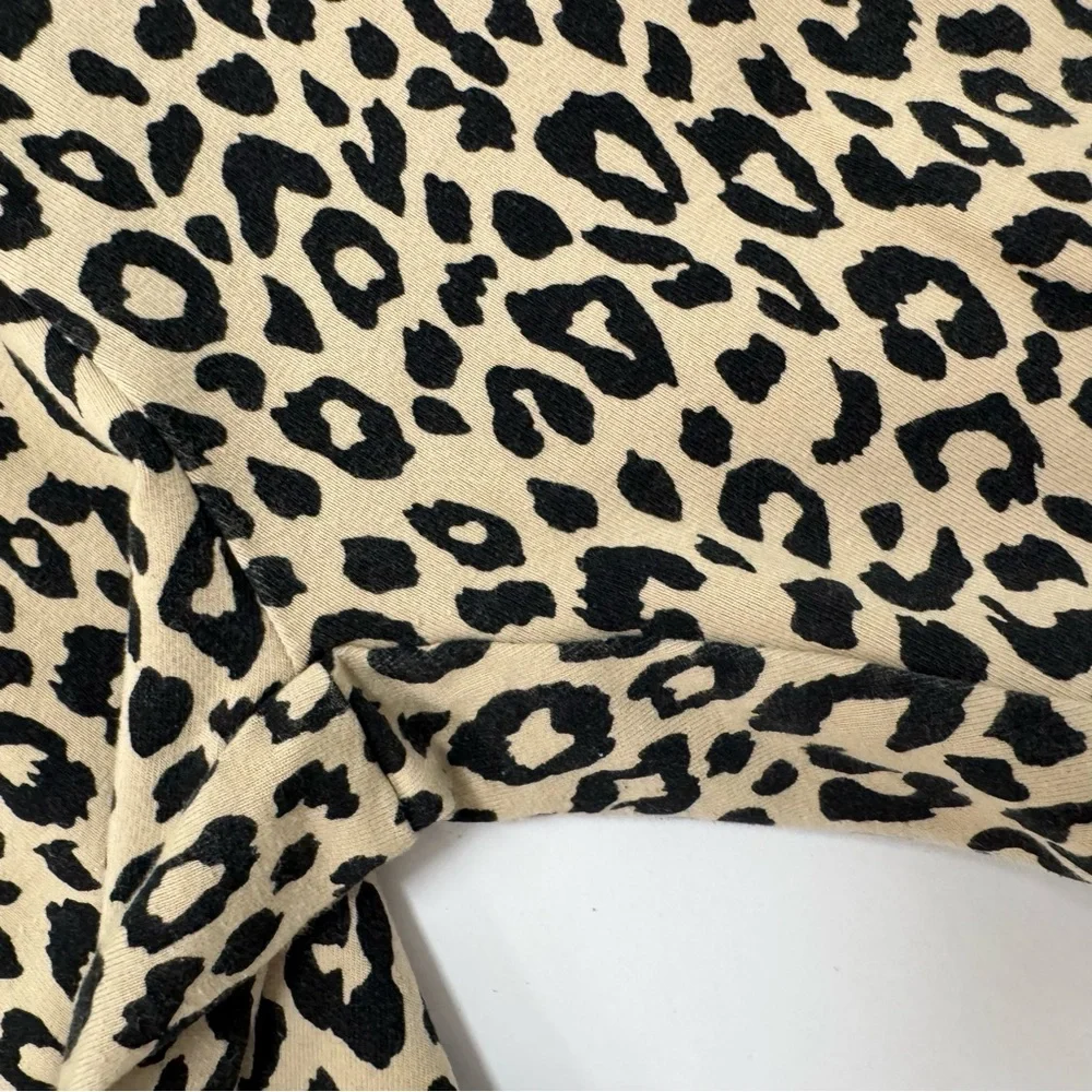 DG2 by DIANE GILMAN Leopard Cheetah Tan Black Leggings Pants womens size Large